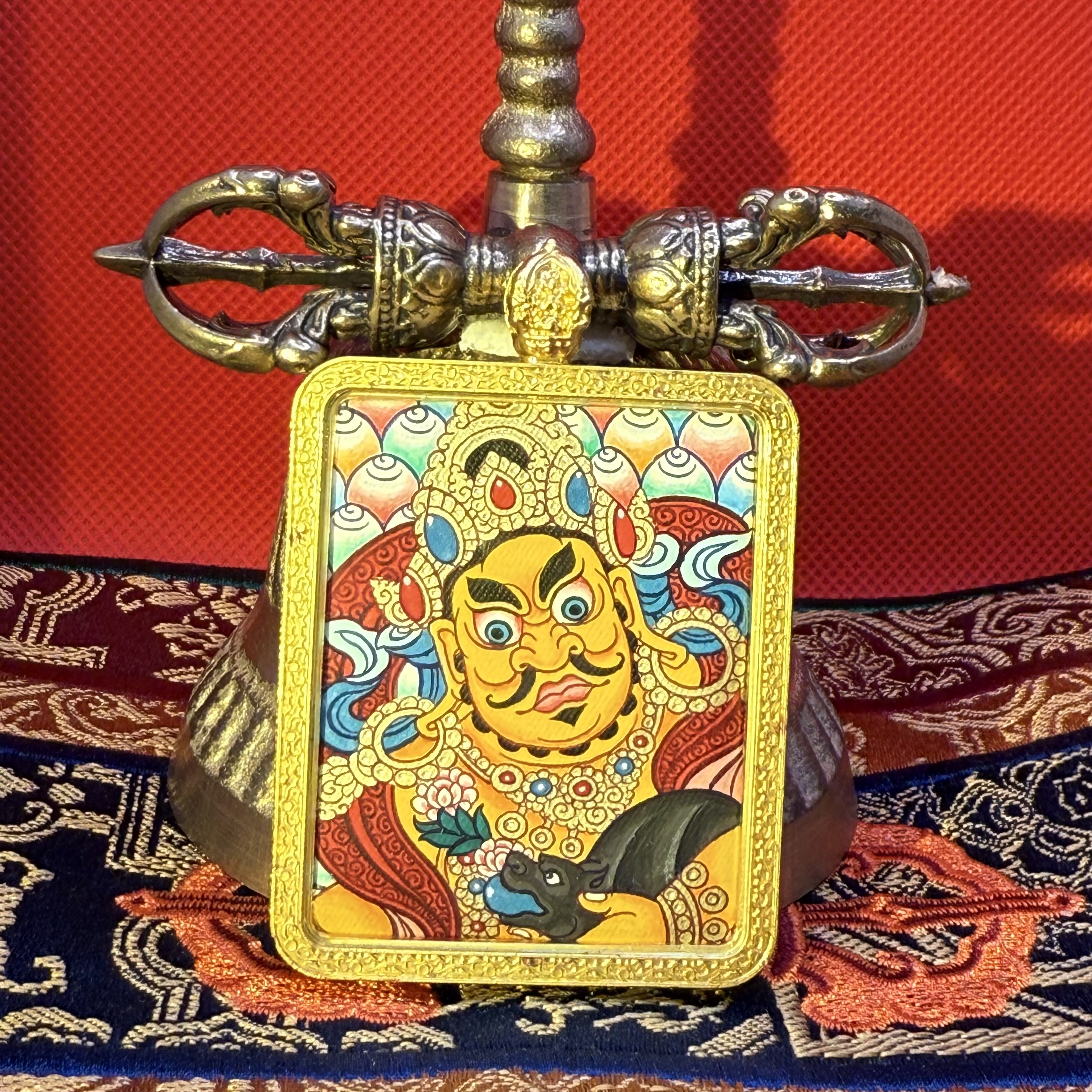 黄财神纯手绘唐卡热贡元旦唐卡画院