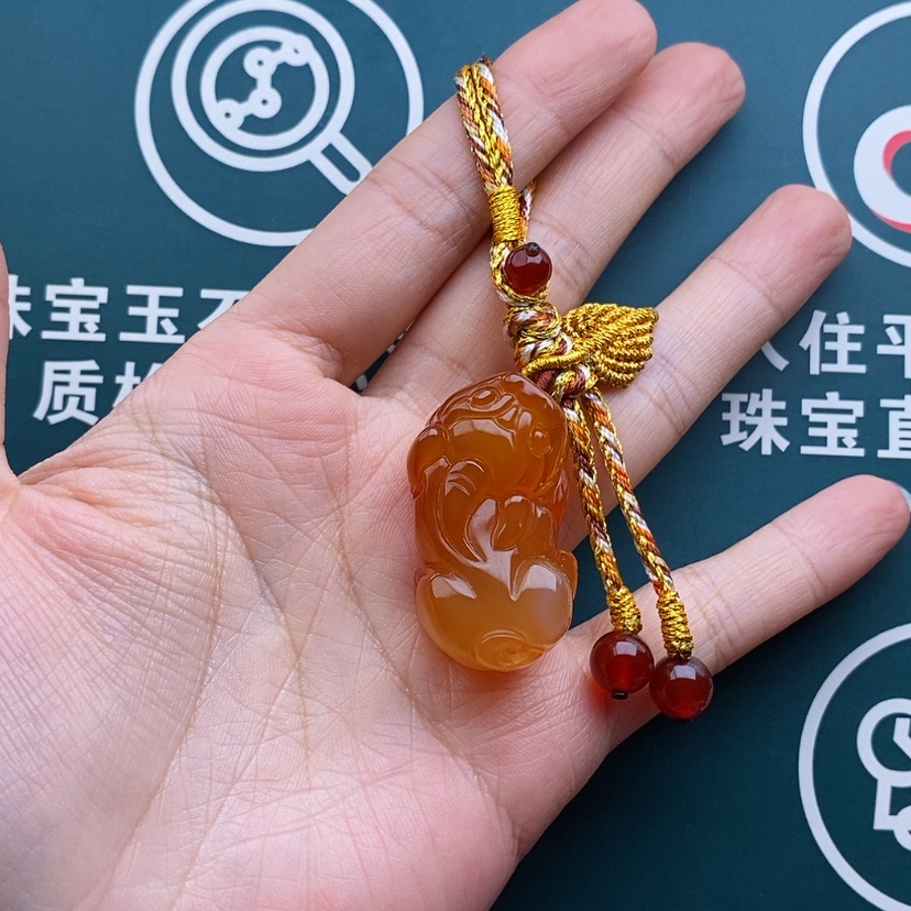 【闪购商品】玛瑙/玉髓车挂未镶嵌可*