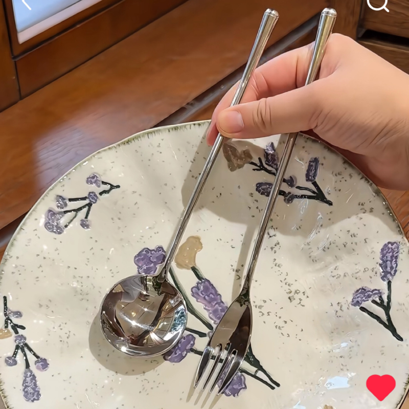 大美陶瓷 | ins风不锈钢勺叉套装家用加厚饭勺汤勺礼盒