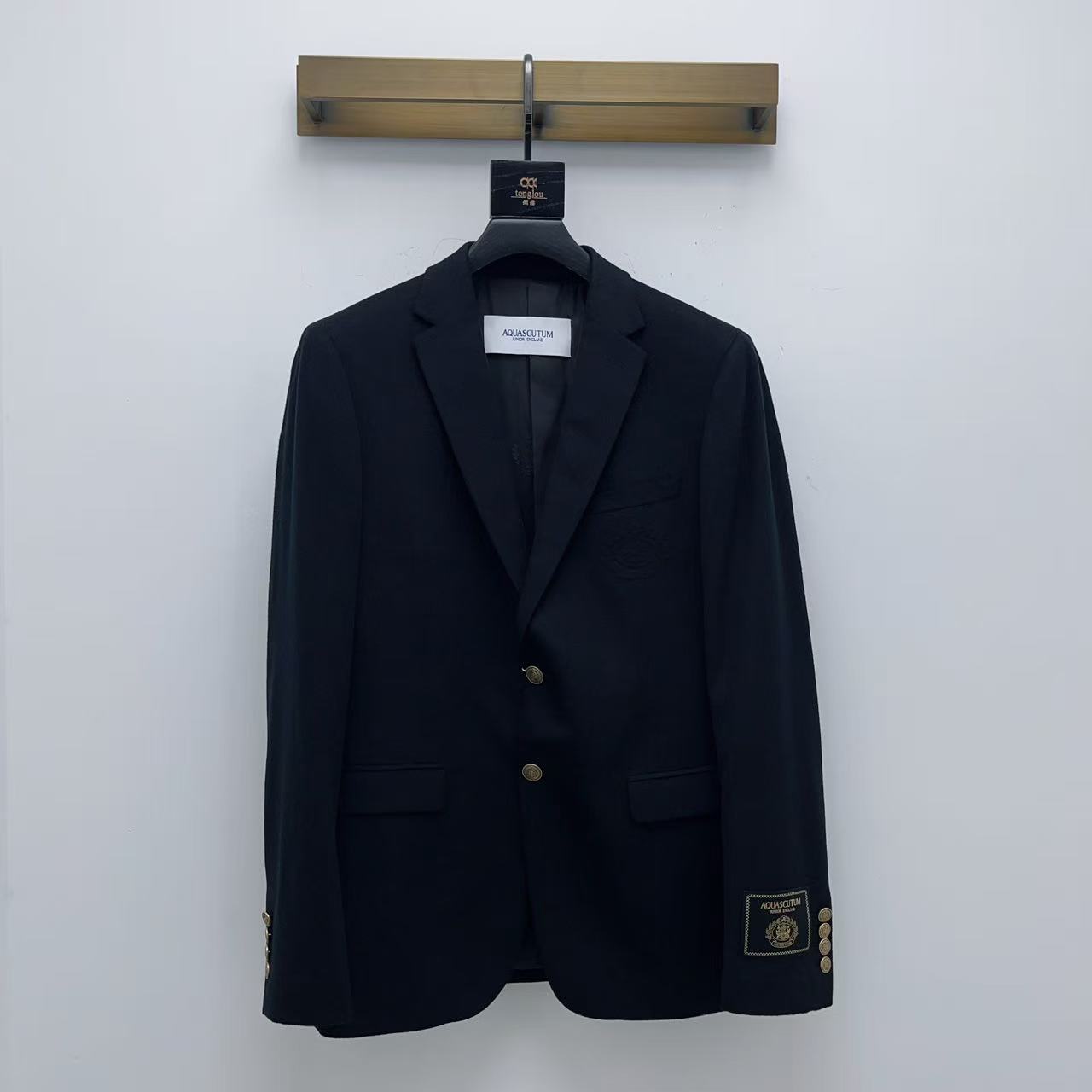 Aquascutum/雅格狮丹25秋冬羊毛羊绒混纺休闲商务厚西装西服单西