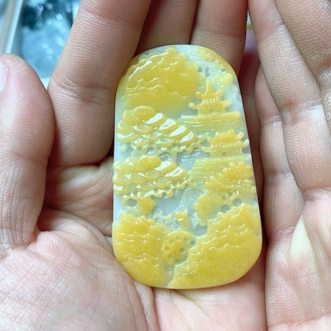 翡翠颈饰未镶嵌天然缅甸翡翠a货