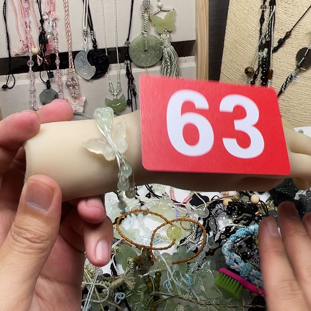 蛇纹石玉合金颈饰