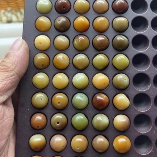 吊坠白玉菩提精品12-11糖果桶珠50颗