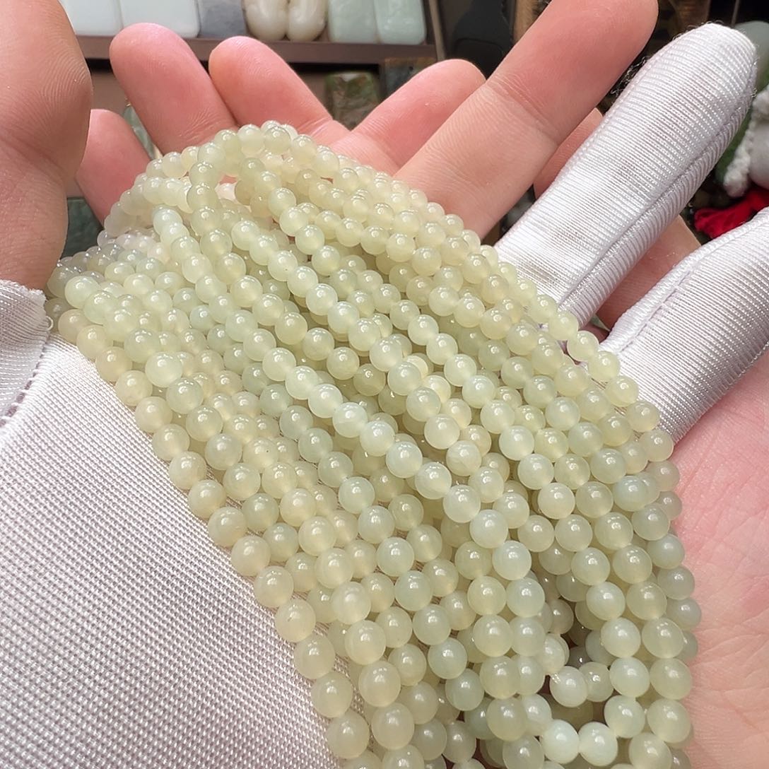 和田玉未镶嵌项链老且末细油料暖白4mm万能链多样性拍一发一福利