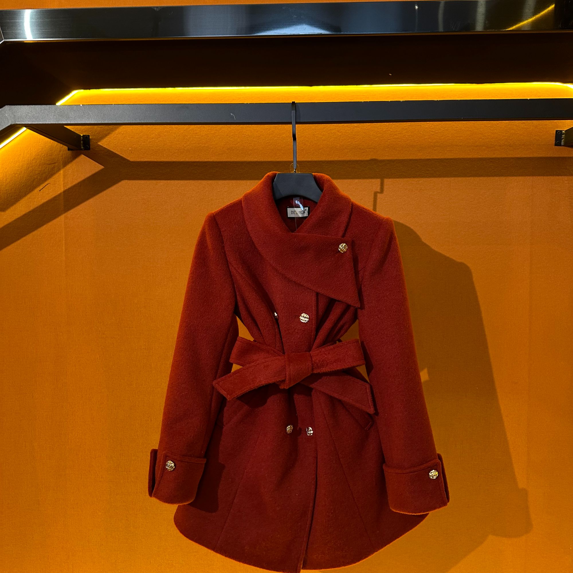 青森1BH-2024冬季新款时尚气质中长款大衣BHK1213