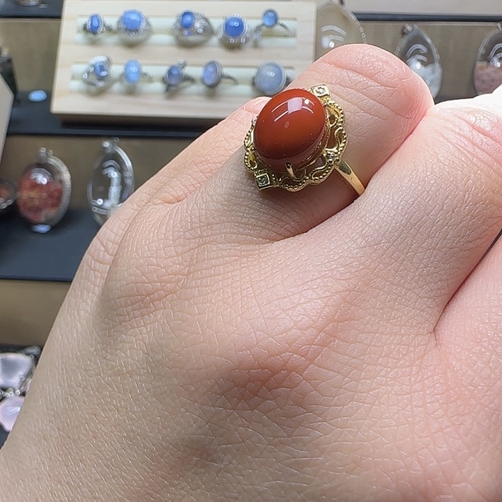 水晶戒指银S925镶嵌