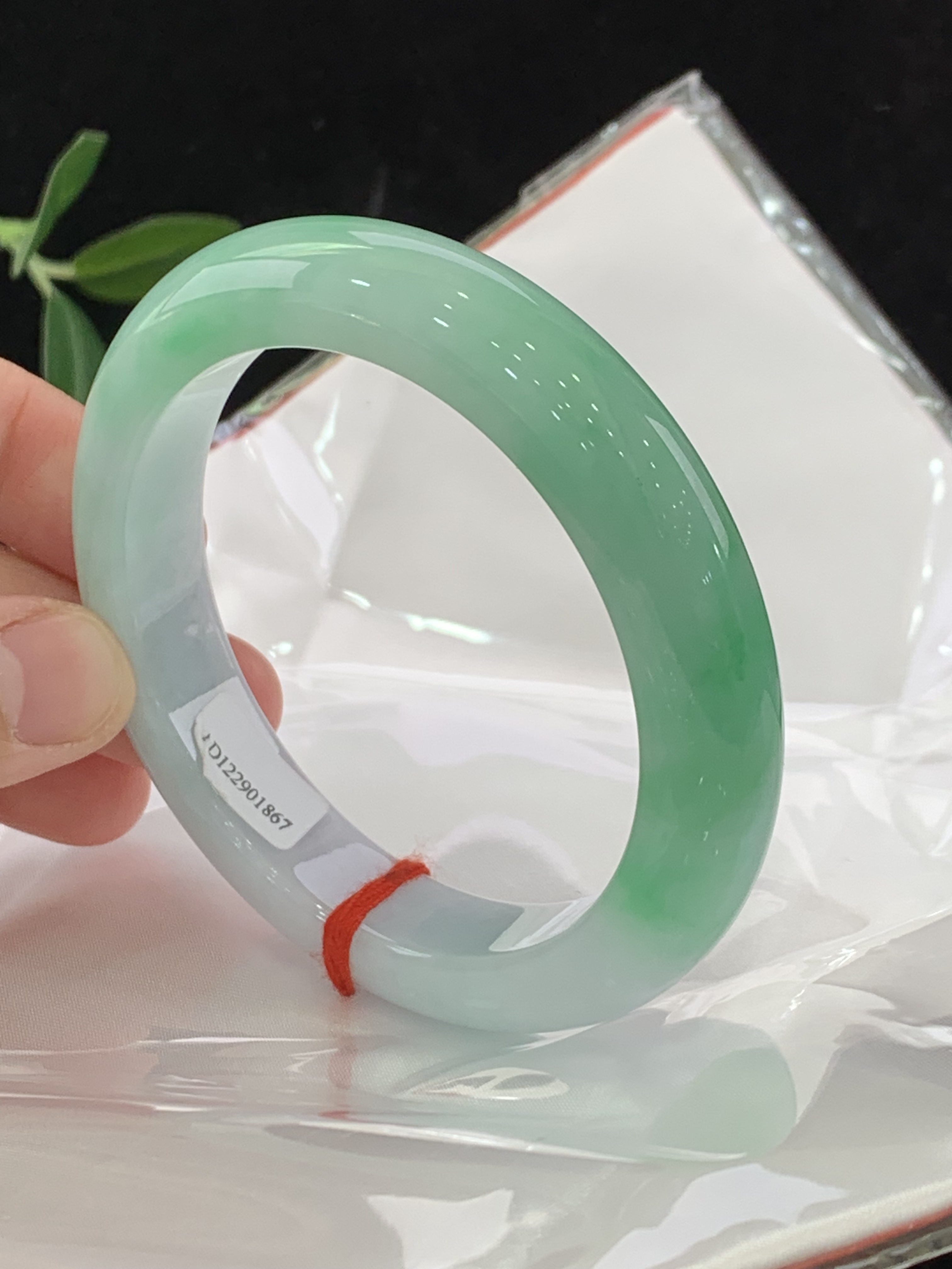 天然缅甸翡翠A货手镯57/58圆条1867