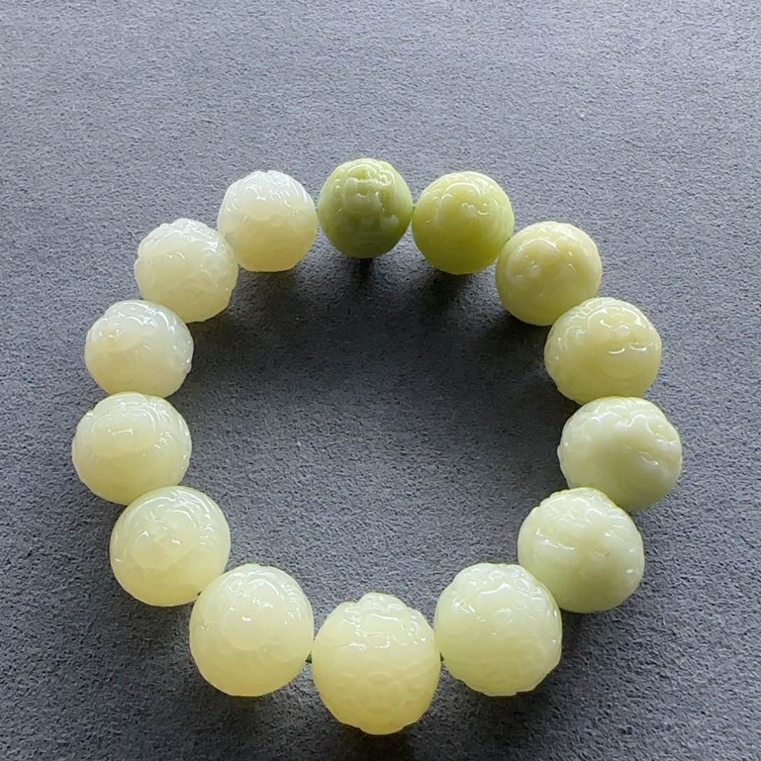 石英质玉（缅黄）手串未镶嵌