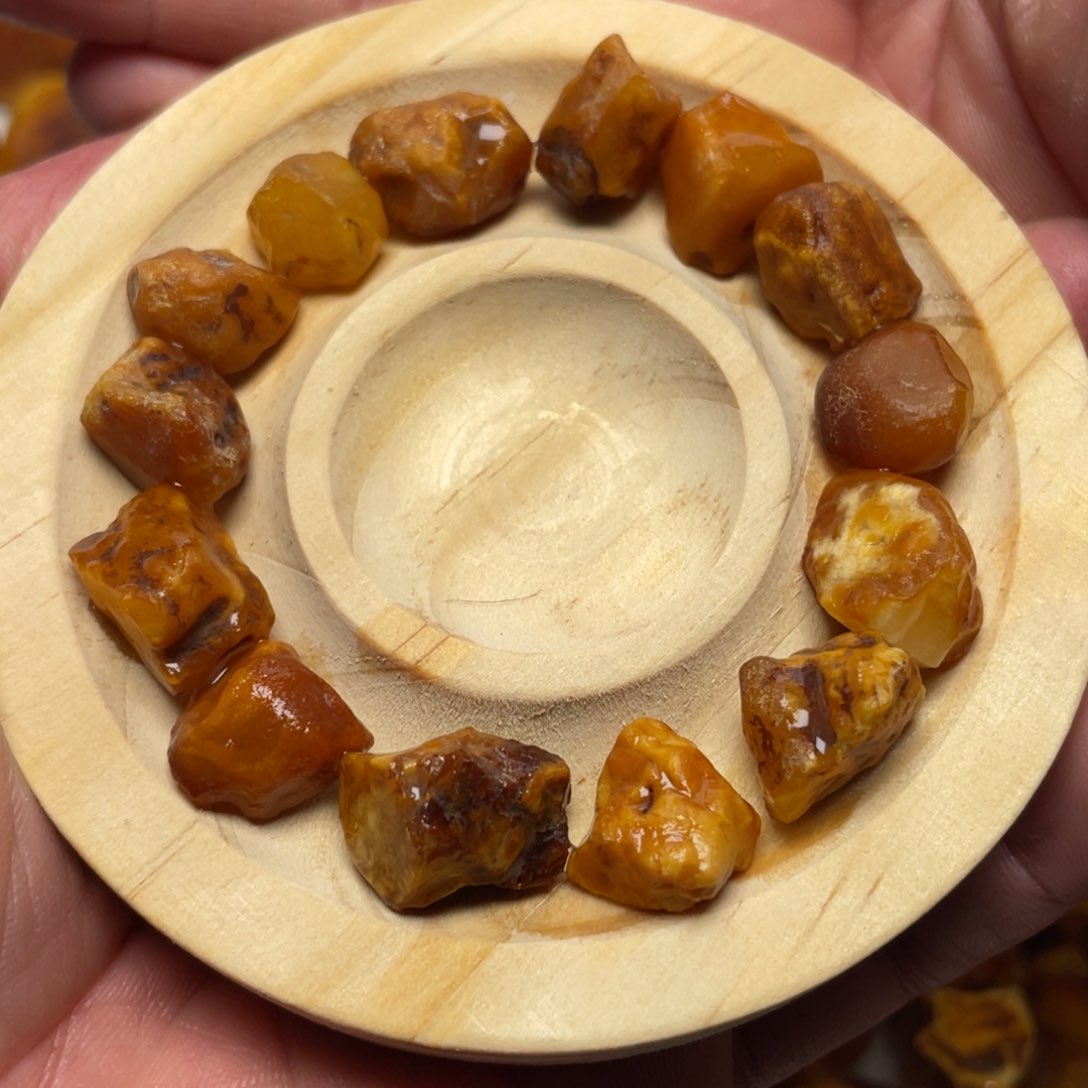 定制琥珀未镶嵌琥珀蜜蜡手链