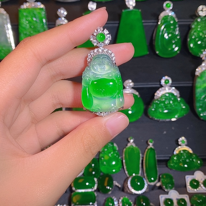 翡翠银S925镶嵌颈饰