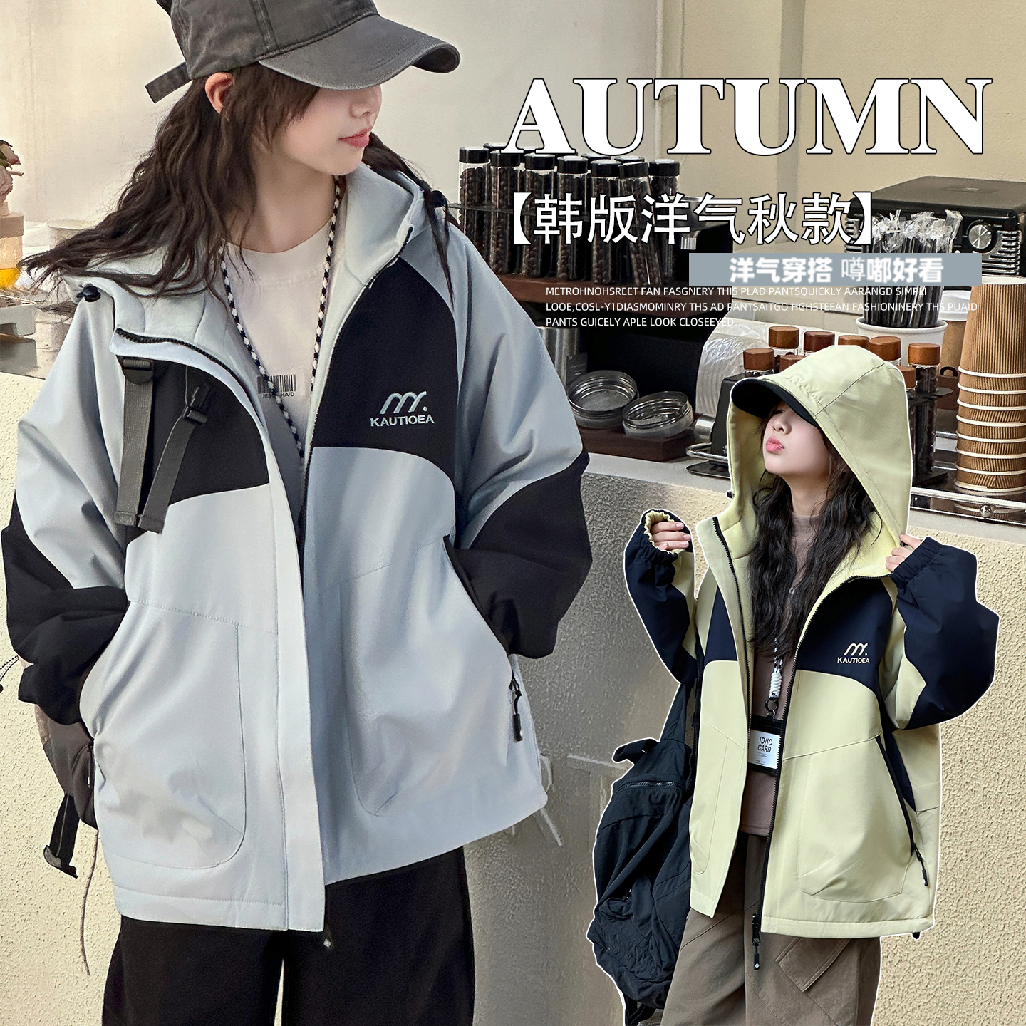 女大童冬装两面穿外套加绒加厚棉服青少年初中生连帽棉衣保暖棉袄