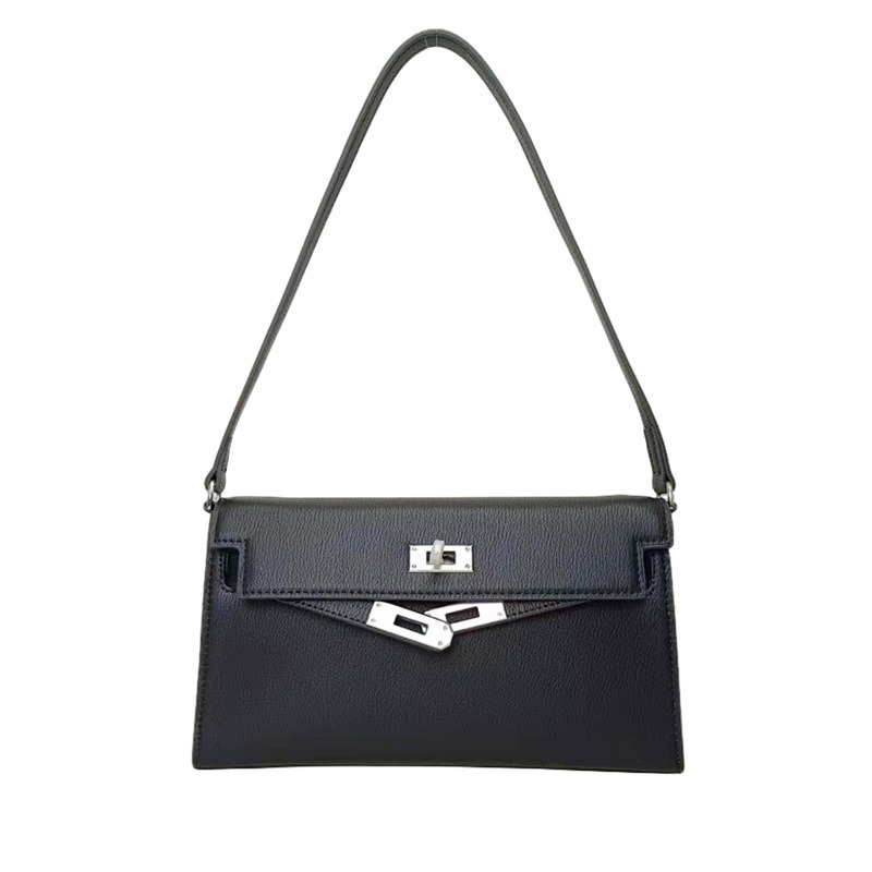 【凯莉Elan】进口原厂皮蜡线全手工单肩斜挎百搭优雅时尚法羊女士包