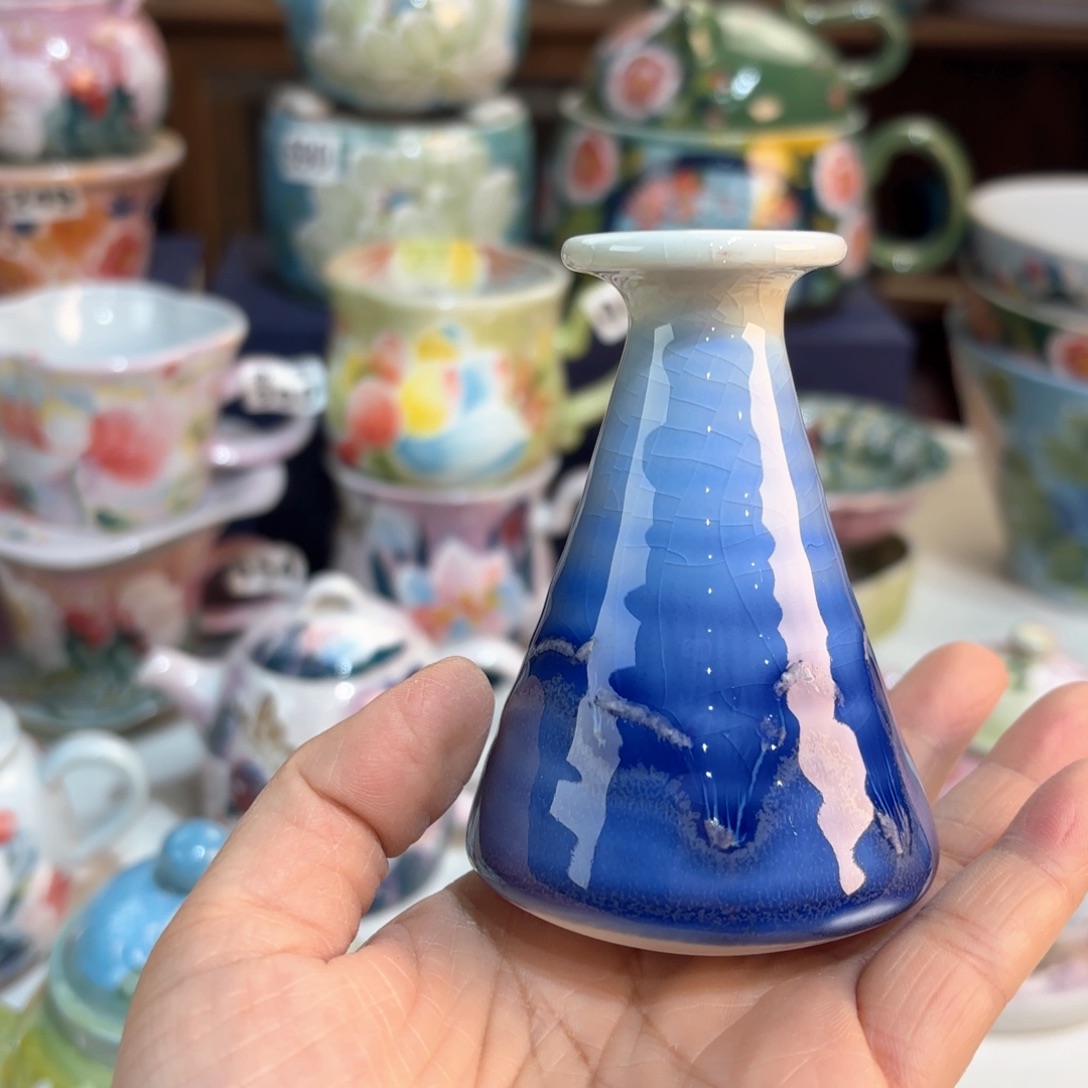 景德镇手绘高温釉下彩陶瓷茶具