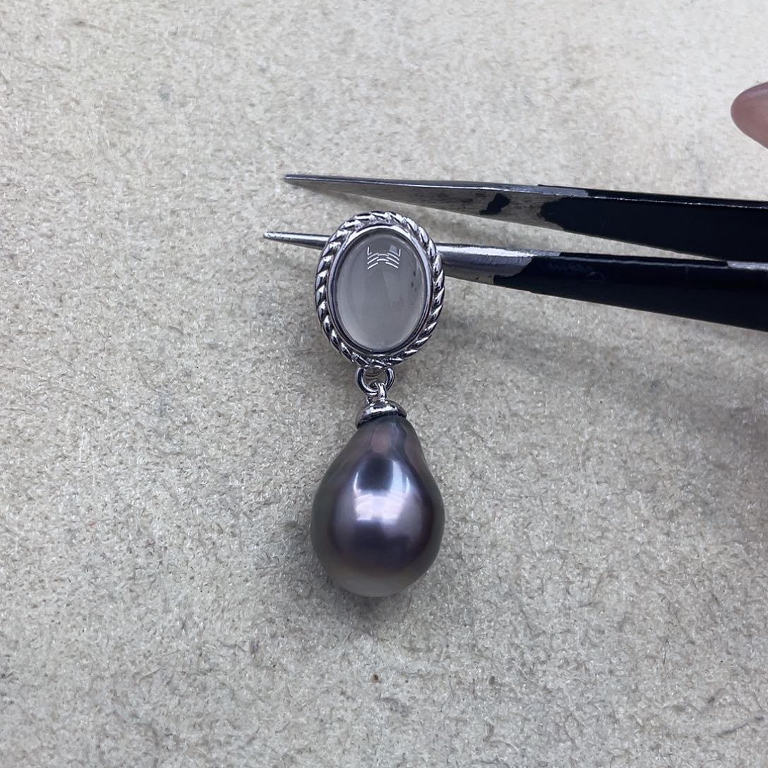 颈饰银S925镶嵌海水珍珠