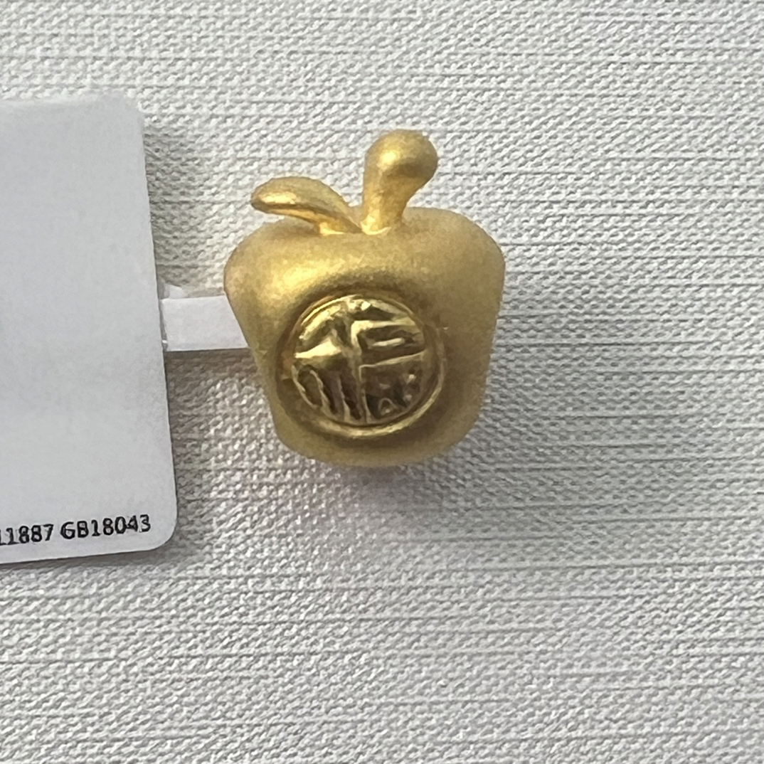 【夏夏专享】足金999 福字苹果 GP 1.22 攒金有道