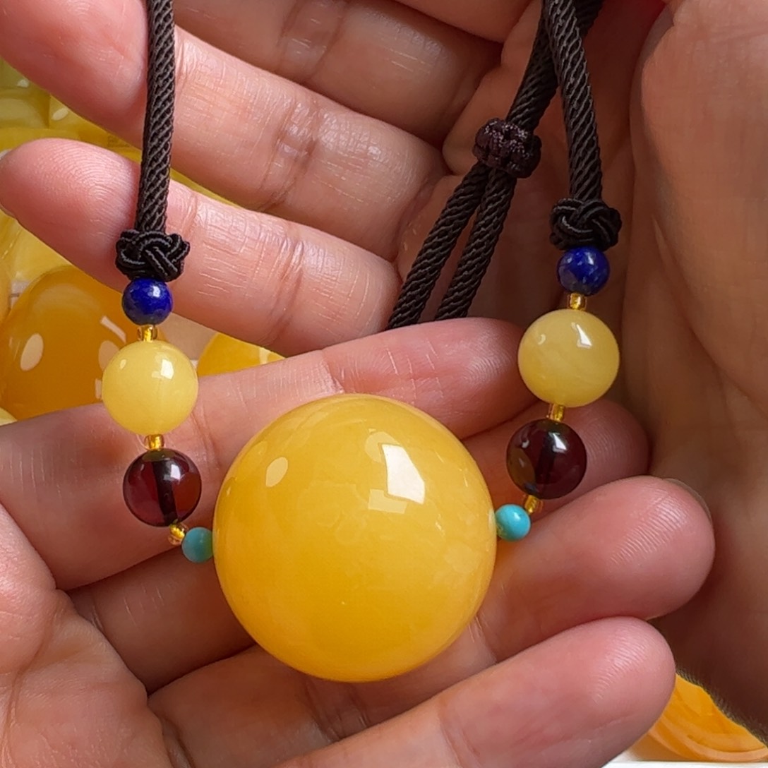 蜜蜡毛衣链未镶嵌无优化