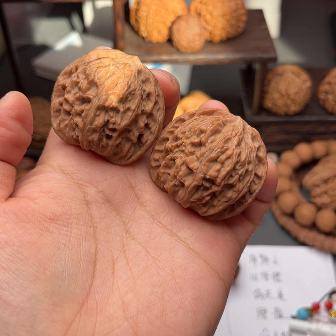 吃***惹文玩核桃吊坠40磨盘