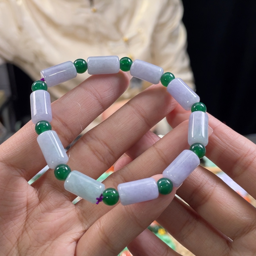 翡翠手串未镶嵌代编织