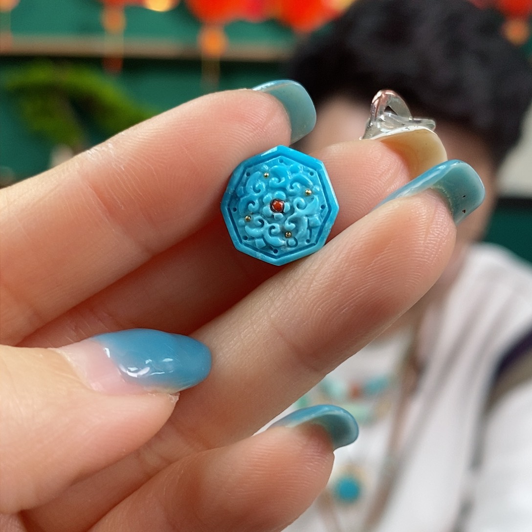 绿松石珠宝奇石未镶嵌柴**猫