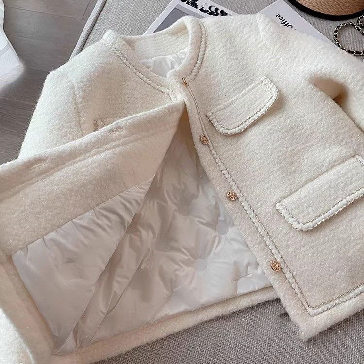 【当天发+运费险】充绒财阀千金法式小香风外套女秋冬加厚毛呢YH331