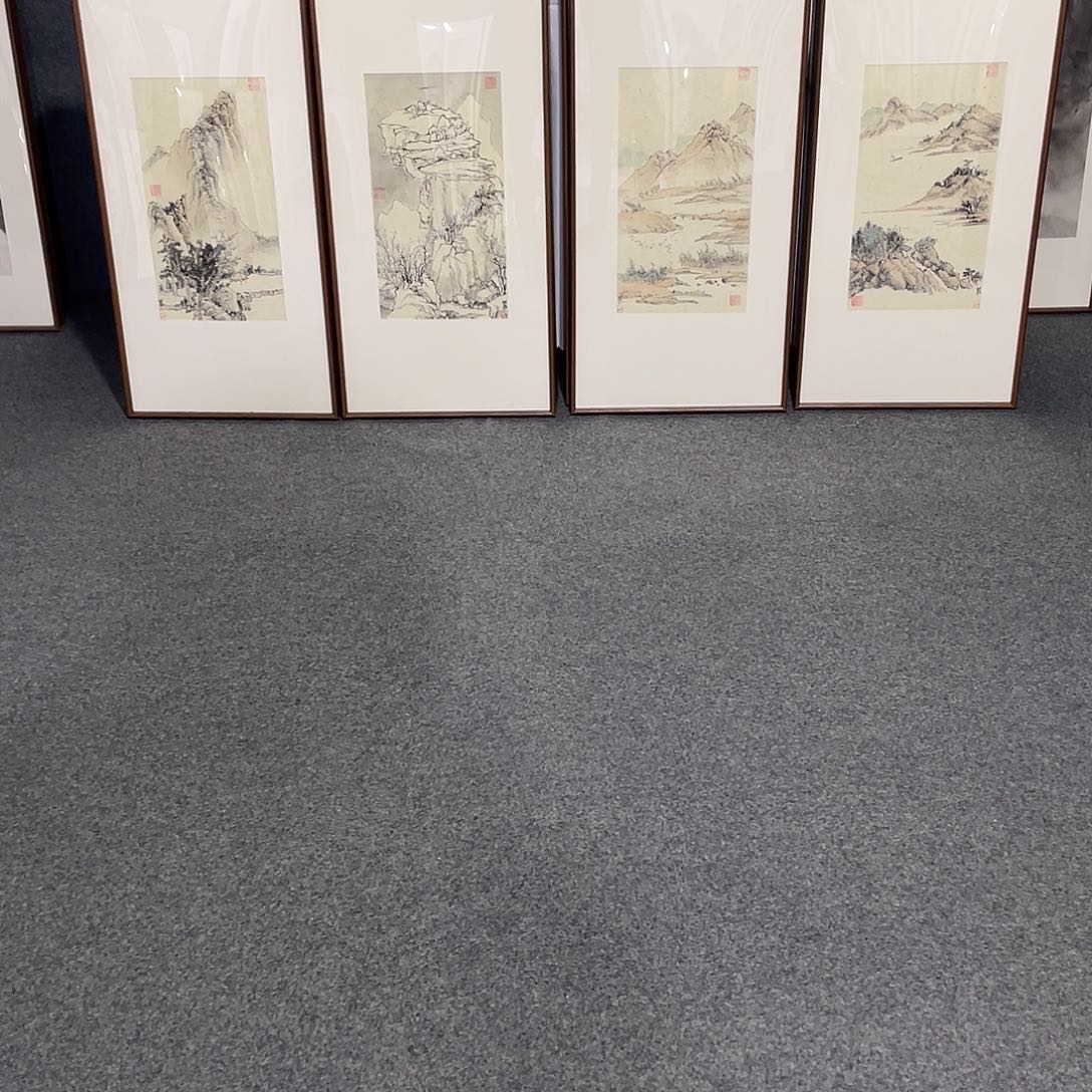 国画手绘画带框发货