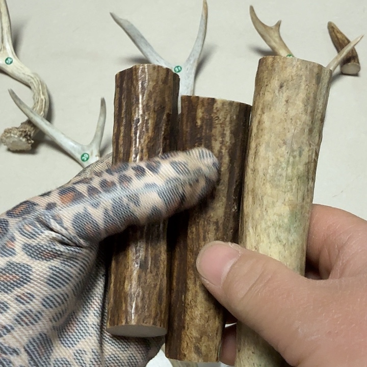 香榧木工艺品鹿角手把件