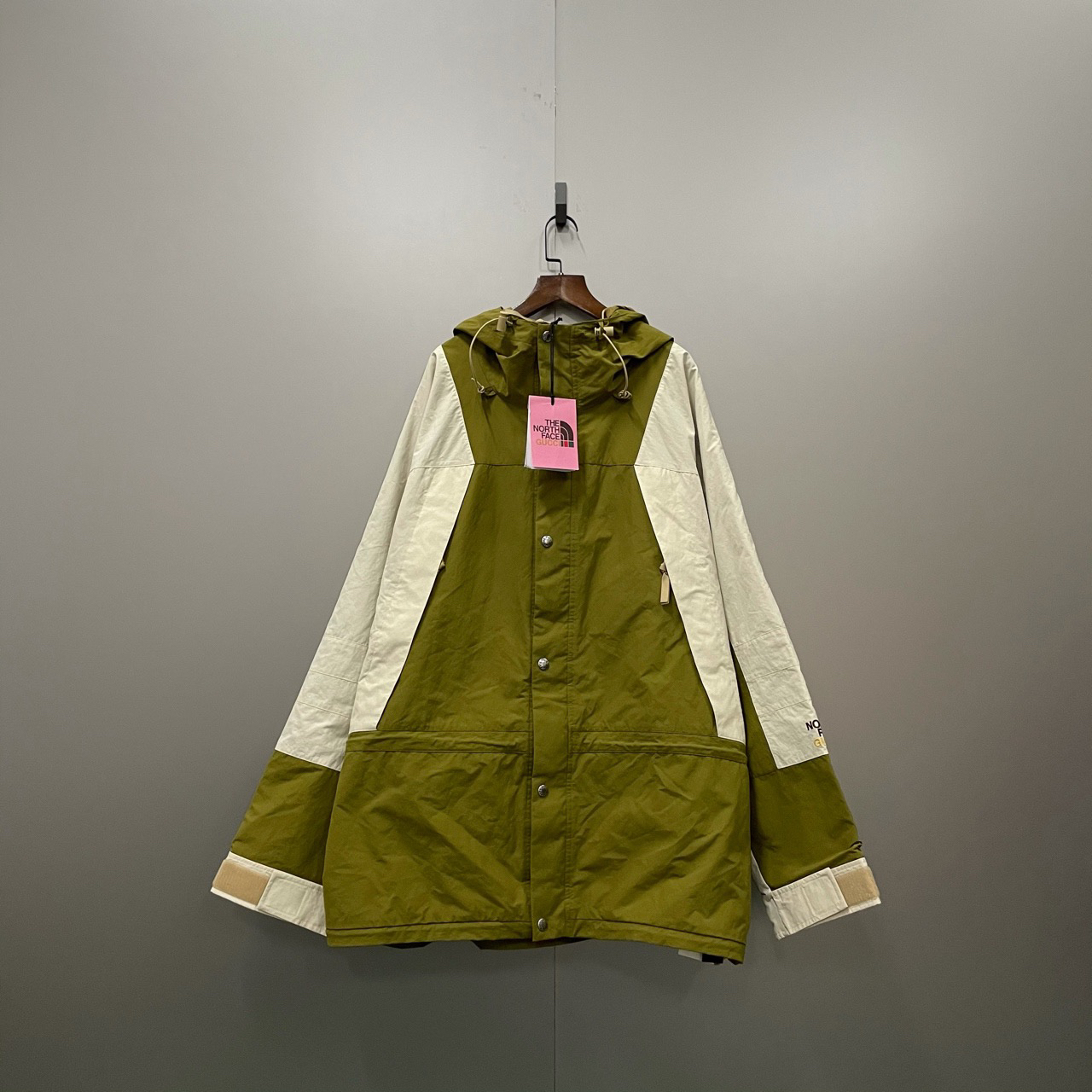 95新 GUCCI/古驰 拼色连帽夹克 XXL码/17200/