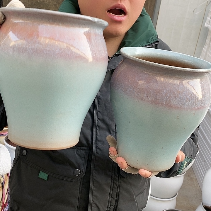 紫砂花盆瑕疵口17高20