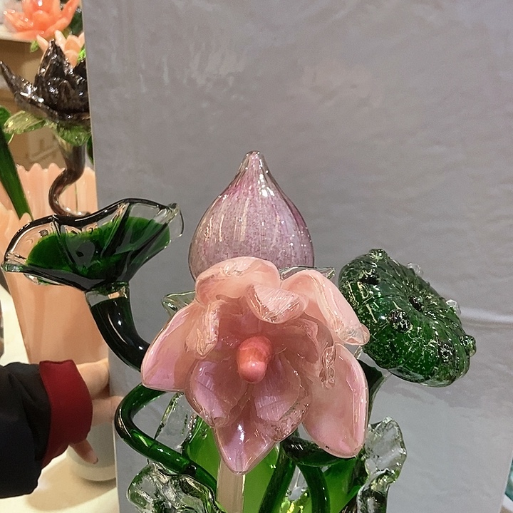 无铅玻璃琉璃花高45口9
