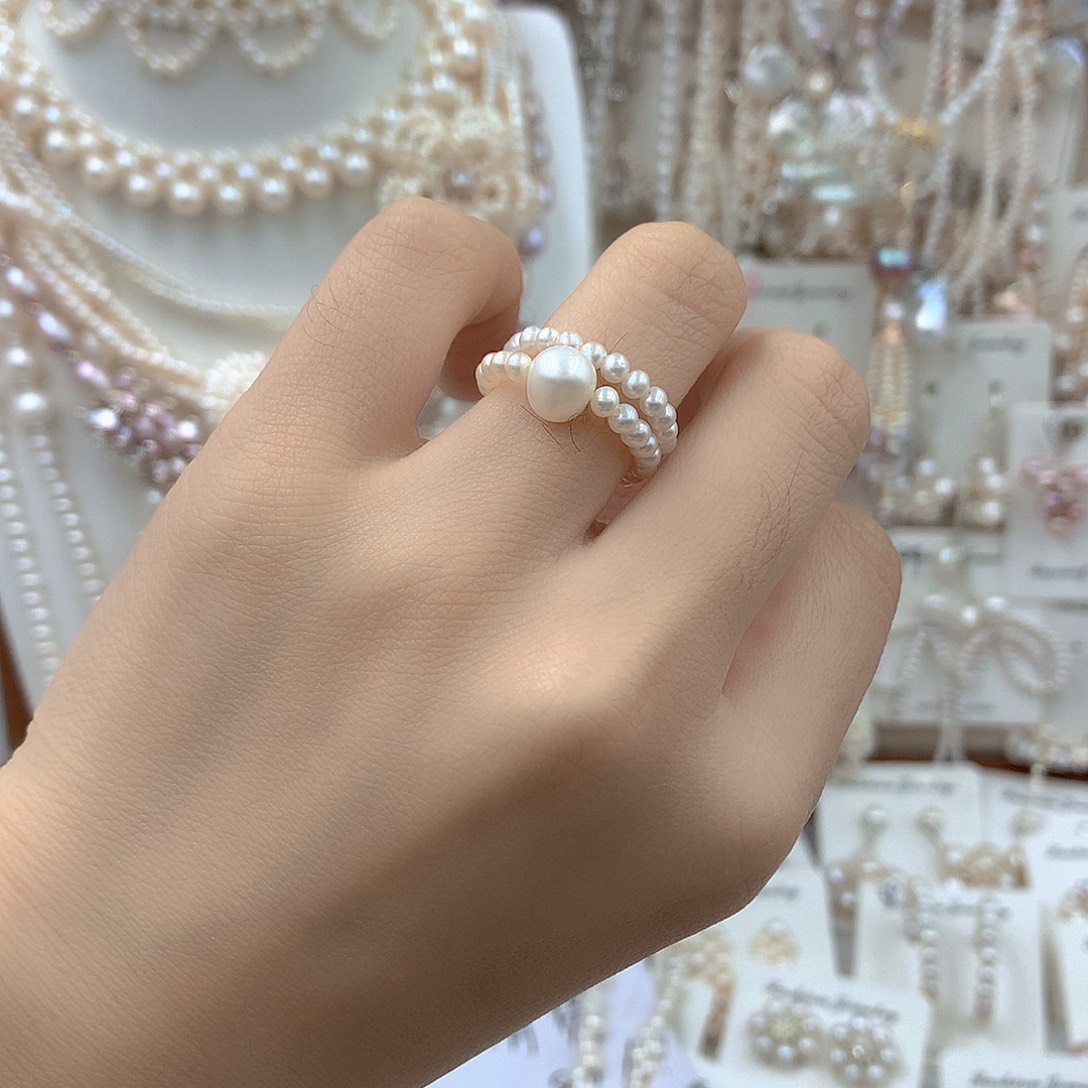 耳饰淡水珍珠银S925镶嵌