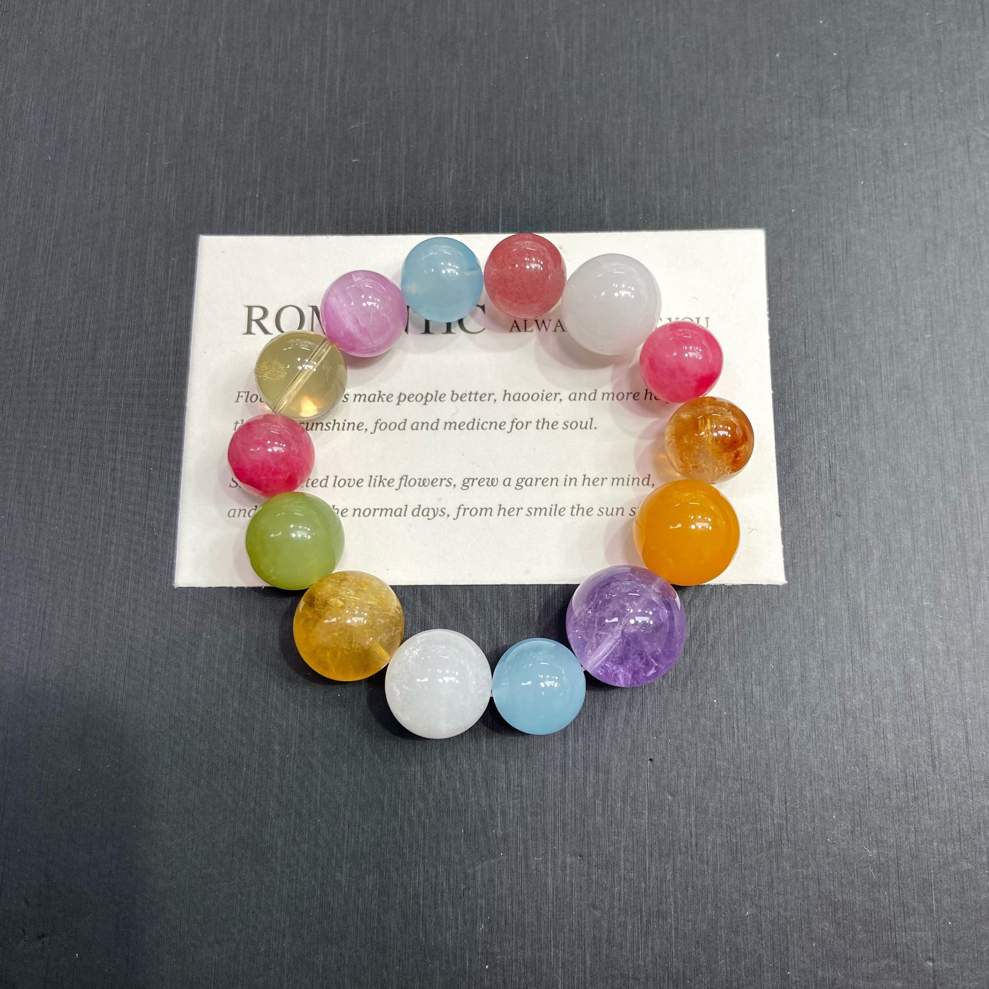 A148【梦幻花园】天然水晶原创设计手串多样性发其一