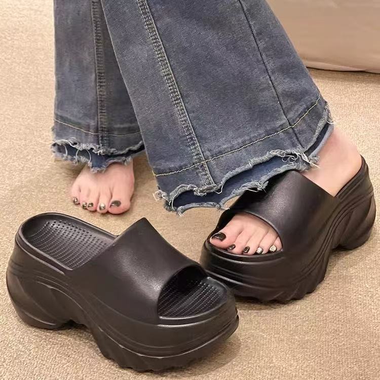 8cm厚度女鞋防滑凉拖软底人字拖 情侣凉拖有瑕疵 小个子有瑕疵