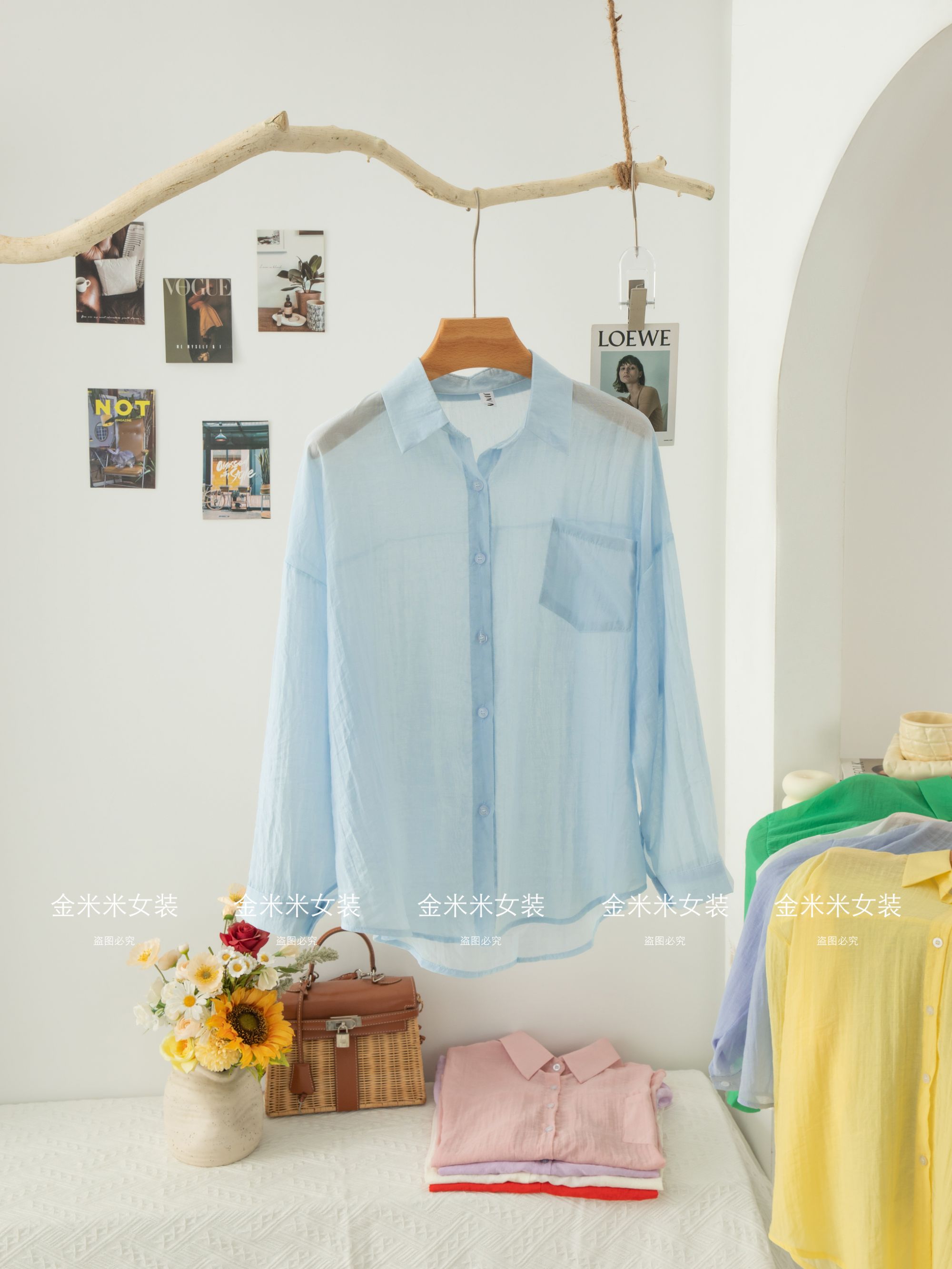 【棉柔软】夏季显瘦长袖衬衫女2025休闲时尚薄款纯色防晒衫百搭上衣