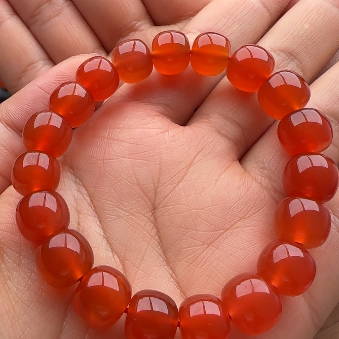 南红玛瑙单圈手串10+未镶嵌