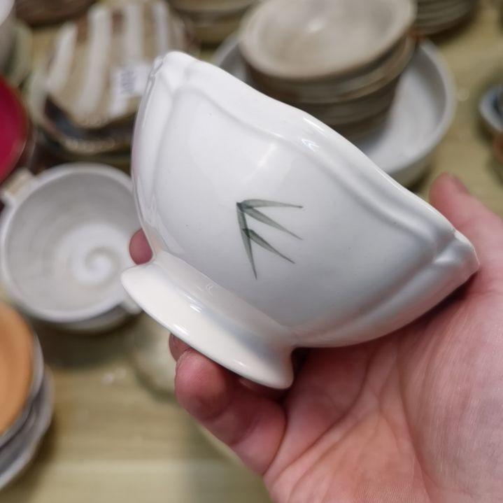 瓷片微瑕竹子系列米饭碗六个一组