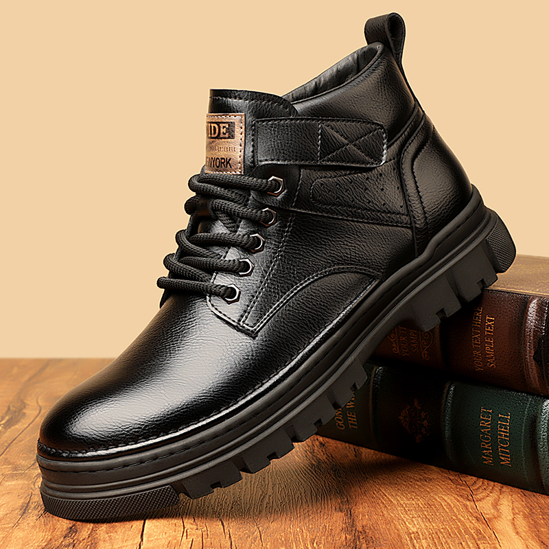 防滑休闲风马丁靴保暖短靴低帮男靴高帮时尚男鞋