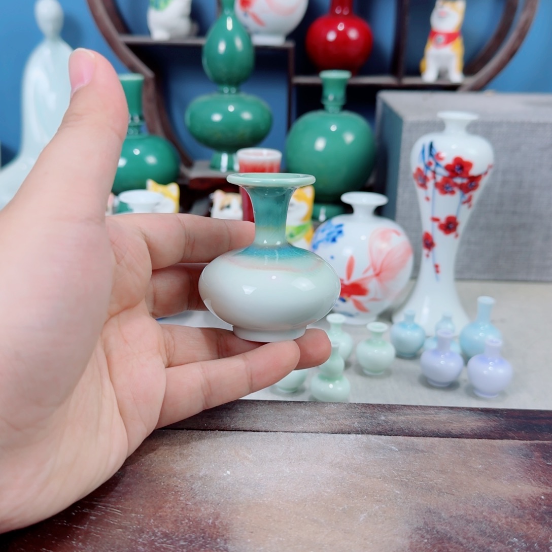 陶瓷手工小花器摆件