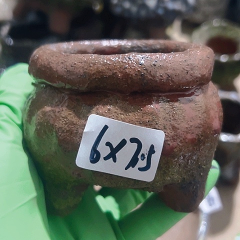 红陶粗陶花盆手工