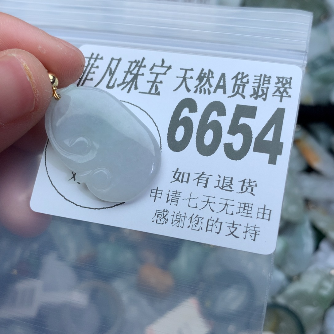 翡翠颈饰未镶嵌6654。