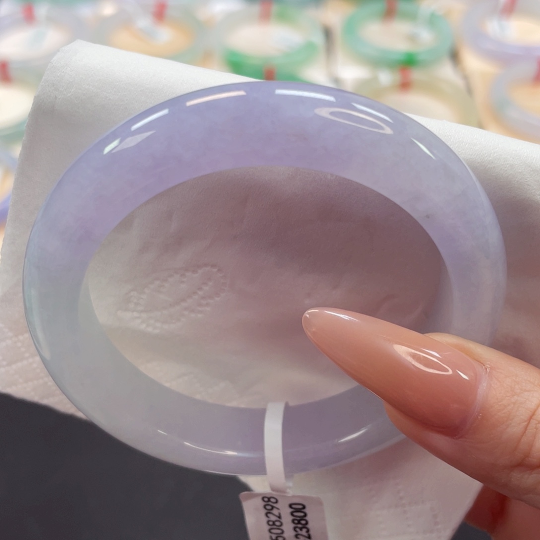 未镶嵌手镯翡翠56娇娇媚媚显白粉紫58号