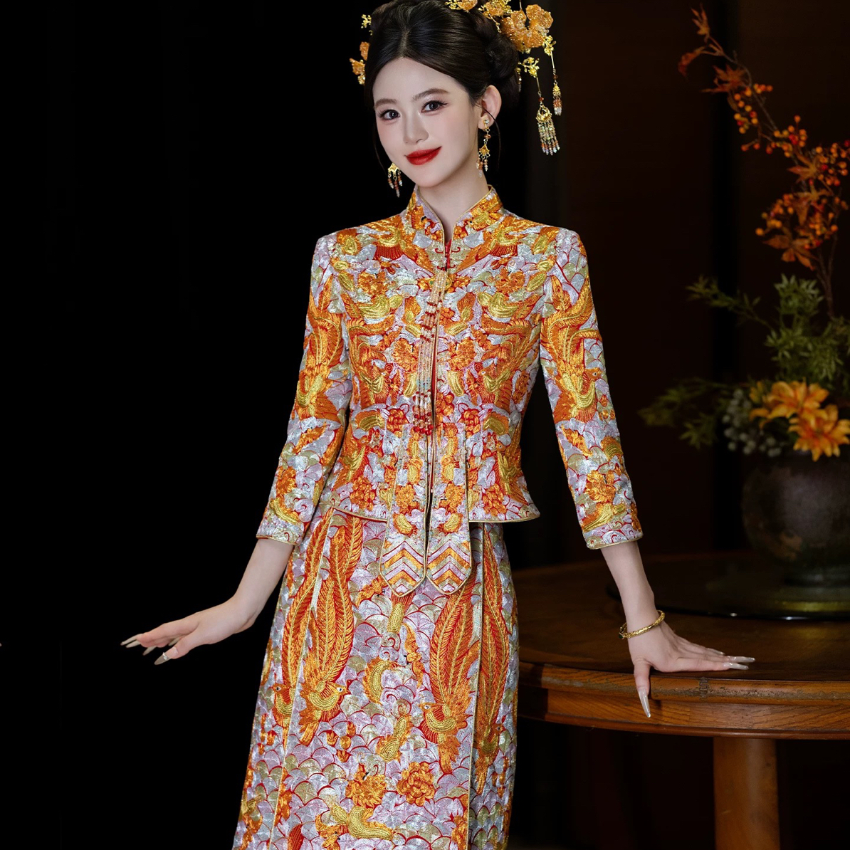 龙凤褂新娘2026年新款敬酒服修身出阁服中式接亲服结婚秀禾服礼服