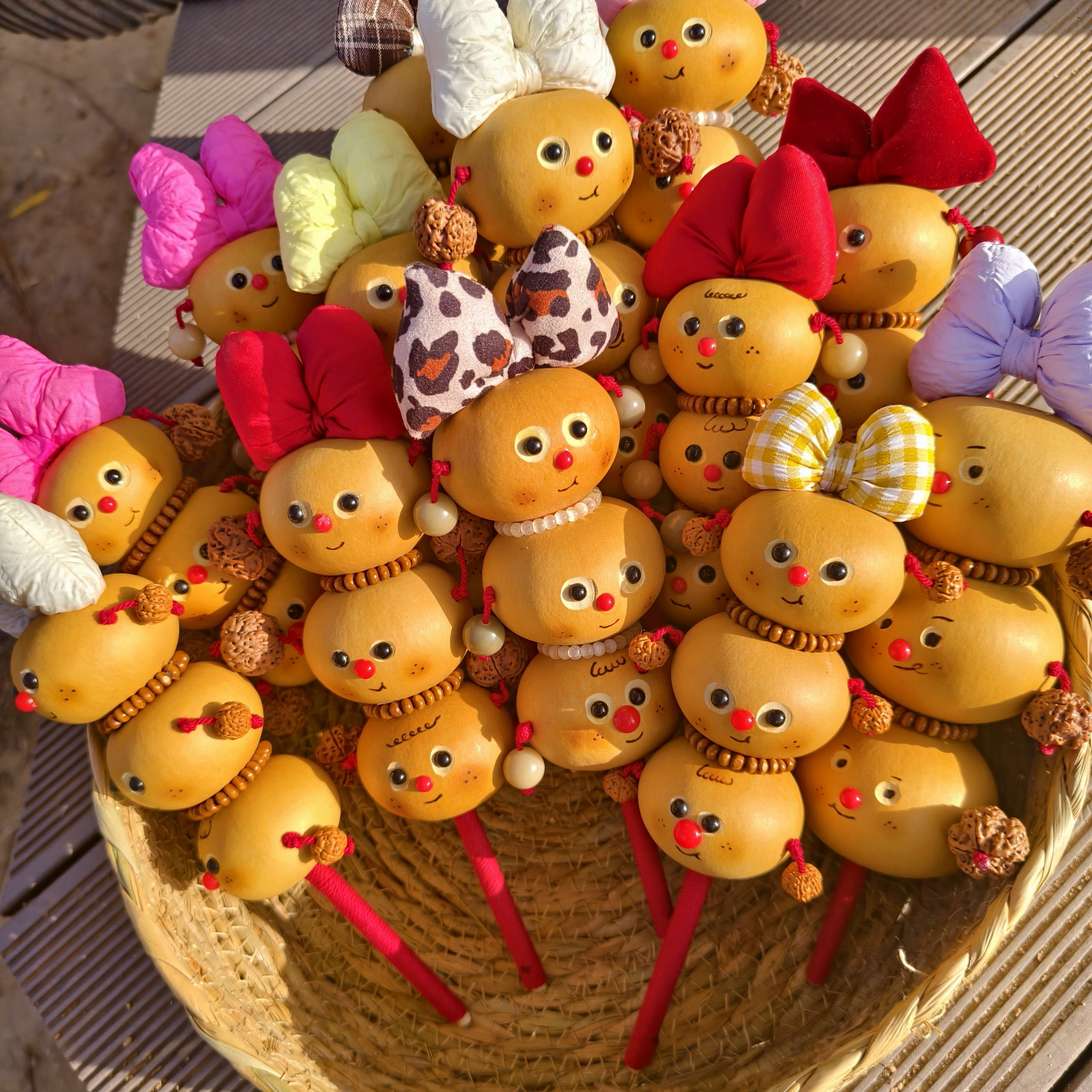 手工葫芦拨浪鼓糖葫芦拨浪鼓（直播间拍一物一图）