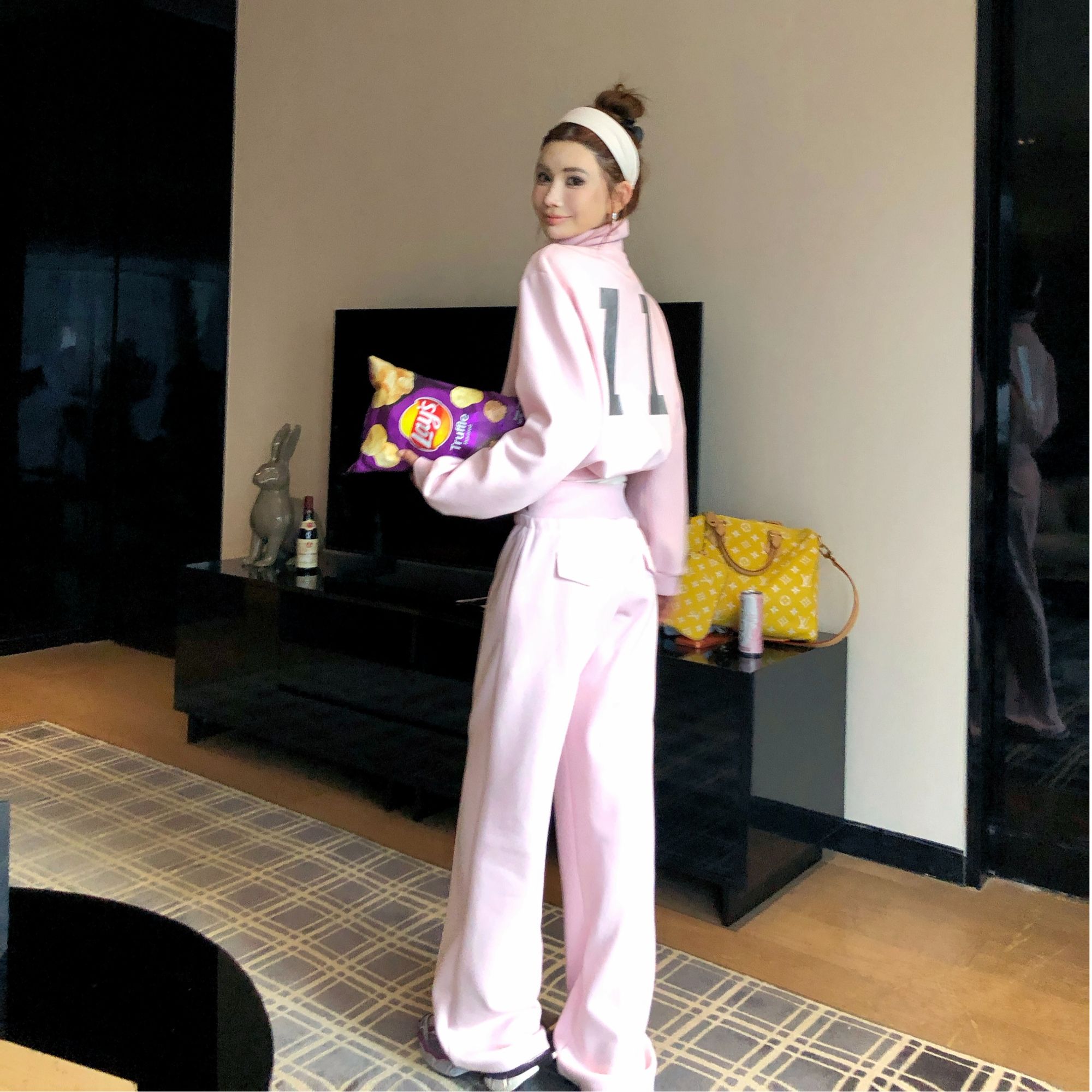 婉君W【韩高练习生】秋季时尚加绒休闲裤LWJ25B2TZ1978