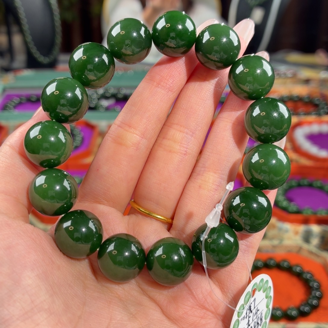 和田玉（碧玉）未镶嵌手串