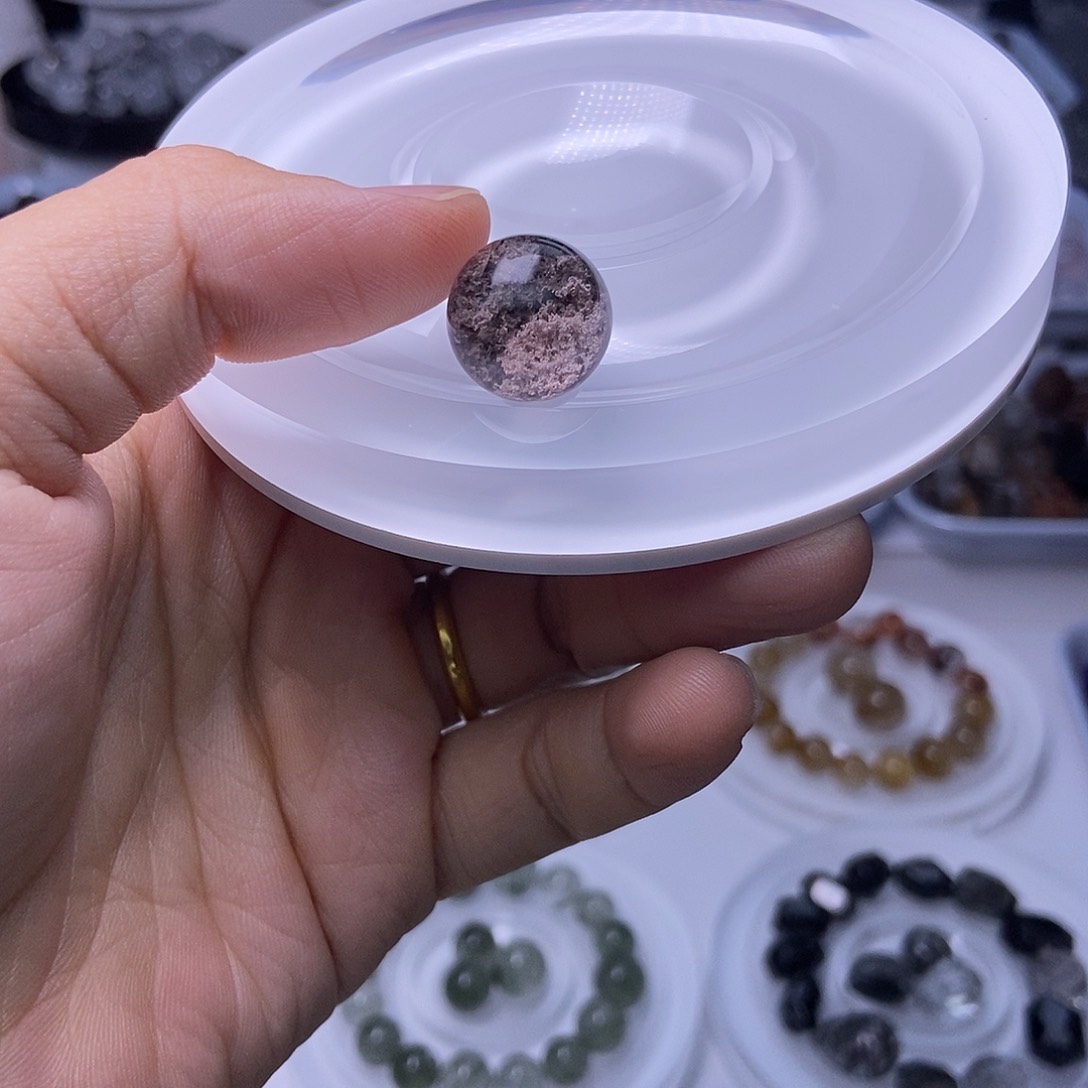 .***.水晶手串未镶嵌定制打孔不退换