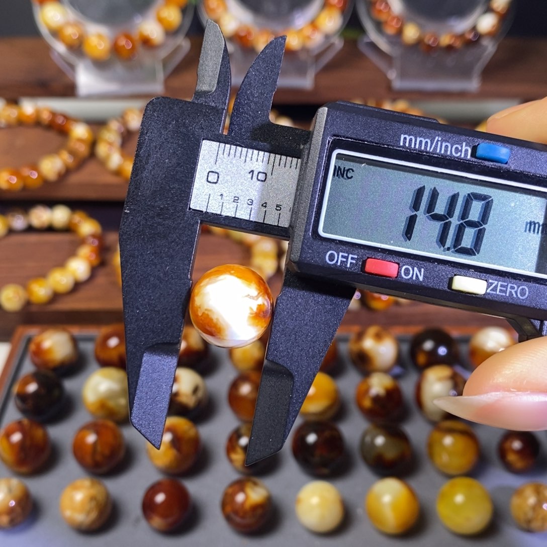 蜜蜡未镶嵌裸石天然沁色蜜蜡单珠