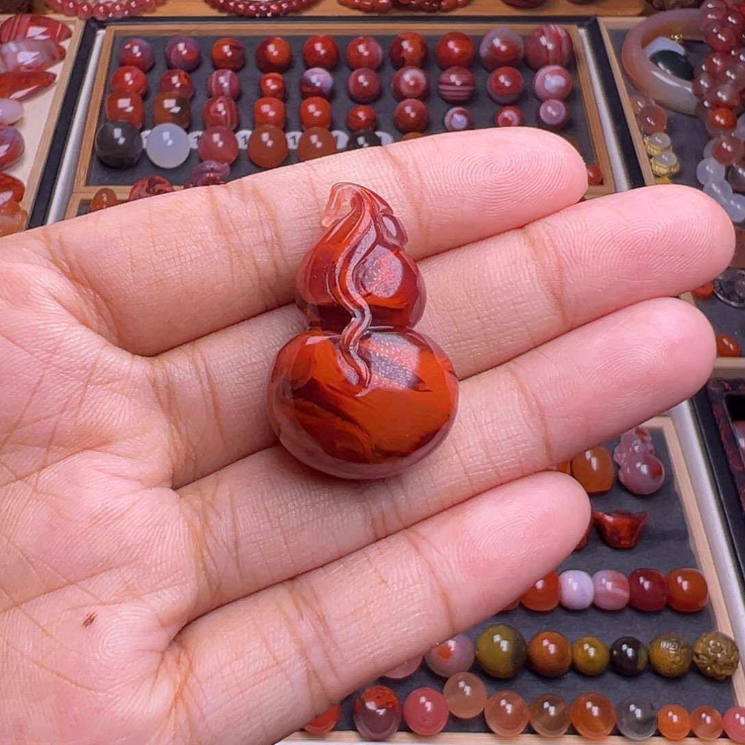 南红玛瑙未镶嵌珠宝奇石葫芦
