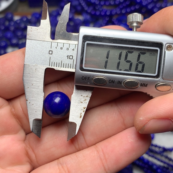 青金石未镶嵌11mm圆珠
