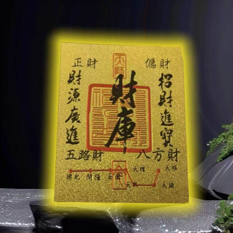 招财进宝财库贴手机贴开财补财补库新款聚财补库用品金箔财库