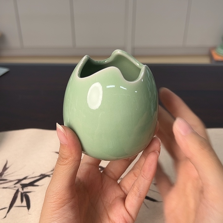 龙泉云间青瓷小米茶器